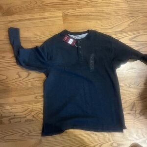 RedHead Dark Gray Button Henley